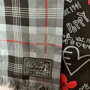 Coach Poppy Plaid Reversible Silk Scarf